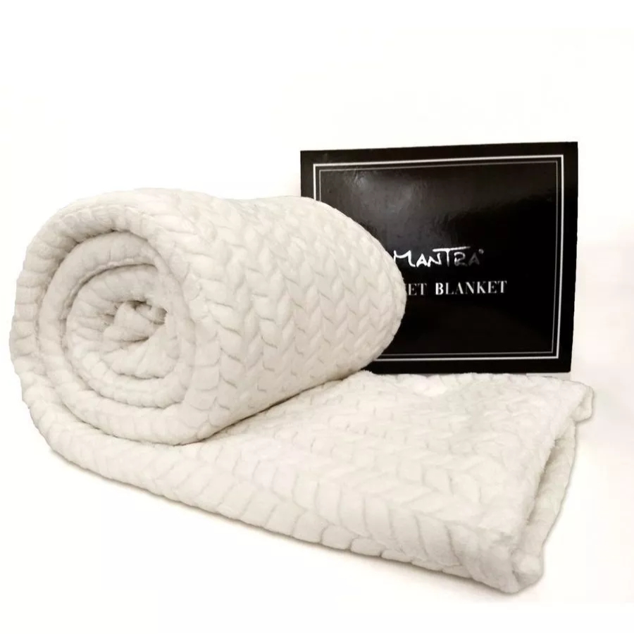 Frazada MANTRA Velvet Blanket BLANCO 1